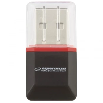 Adapter USB A 2.0 - Micro SD, fekete