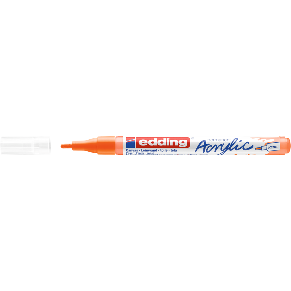 Akril marker 1-2mm, Edding 5300 neon narancssárga