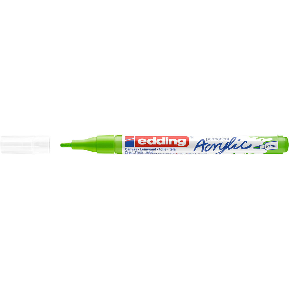 Akril marker 1-2mm, Edding 5300 sárgászöld
