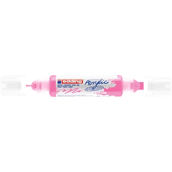 Akril marker 2-3mm, és 5-10mm, 3D kétvégű Edding 5400 neon rózsaszín