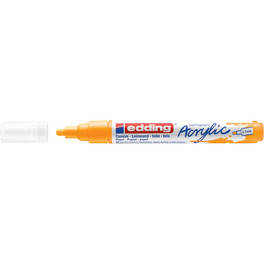 Akril marker 2-3mm, Edding 5100 narancssárga