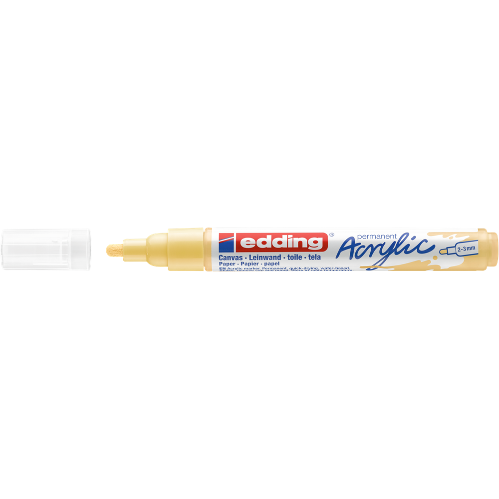 Akril marker 2-3mm, Edding 5100 pasztell sárga