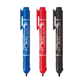 Alkoholos marker 1,3 mm, nyomógombos, Zebra Mckie Retractable írásszín kék