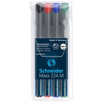 Alkoholos marker OHP 1mm tűhegyű Schneider Maxx 224 M 4 klf.szín