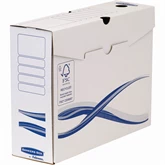 Archiváló doboz A4+, 100mm, Fellowes® Bankers Box Basic, 10 db/csomag, kék-fehér