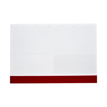 Asztali könyöklő fehér lapokkal bordó műbőrcsíkkal 570 x 390 mm  Realsystem 2026.