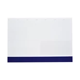Asztali könyöklő fehér lapokkal kék műbőrcsíkkal 570 x 390 mm  Realsystem 2026.