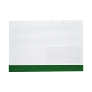 Asztali könyöklő fehér lapokkal zöld műbőrcsíkkal 570 x 390 mm  Realsystem 2026.