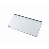 Asztali naptár 320mmx155mm, fehérlapok fekvő zöld műbörrel borított tartóval Realsystem 2026.
