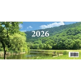 Asztali naptár 325mmx155mm, fehérlapok, álló tartóval 2026.