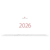 Asztali naptár Oktáv 320 x 150 mm, fehér lapokkal Oktáv fekvő fehér karton tartó Dayliner 2026.