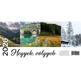 Asztali naptár képes, 295mmx140mm, álló tartóval 2026.