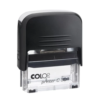 Bélyegző C30 Printer Colop átlátszó,fekete ház/fekete párna