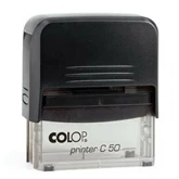 Bélyegző C50 Printer Colop átlátszó fekete ház/fekete párna