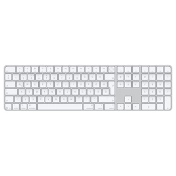 Billentyűzet APPLE MAGIC KEYBOARD bluetooth (QWERTZ, magyar nyelvű, Touch ID, számbillentyűzet) fehér