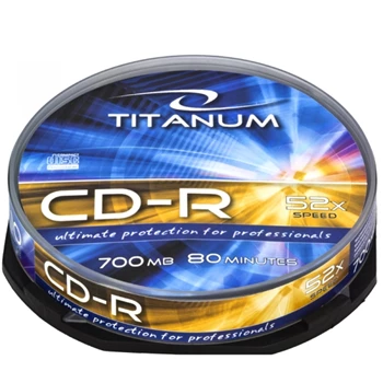 CD-R 700MB 52-56x cake box 10 db/doboz, Titanium Esperanza 