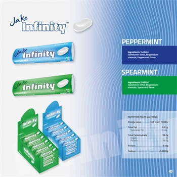 Cukorka mentolos, JAKE Infinity 12db/csomag