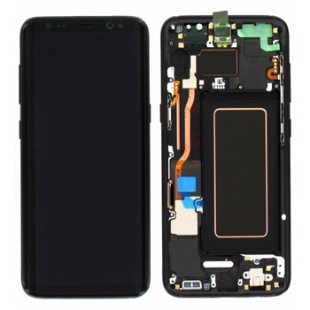 Samsung SM-G950 Galaxy S8 LCD kijelző/képernyő + érintőképernyő - fekete