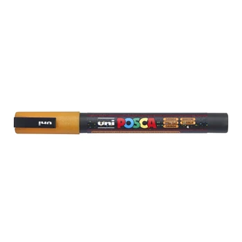 Dekormarker 0,9-1,3mm, Uni-Posca PC-3ML csillámló narancs