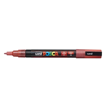 Dekormarker 0,9-1,3mm, Uni-Posca PC-3ML csillámló piros