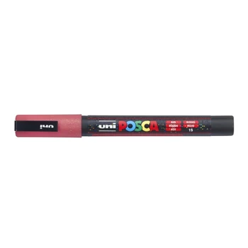 Dekormarker 0,9-1,3mm, Uni-Posca PC-3ML csillámló piros