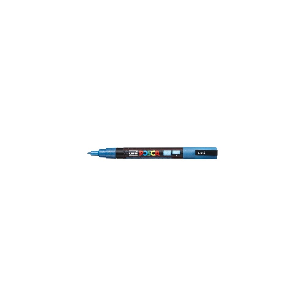 Dekormarker 0,9-1,3mm, Uni-Posca PC-3ML csillámló világoskék