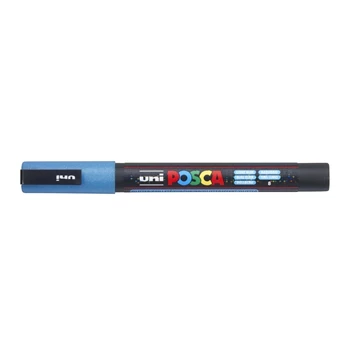 Dekormarker 0,9-1,3mm, Uni-Posca PC-3ML csillámló világoskék