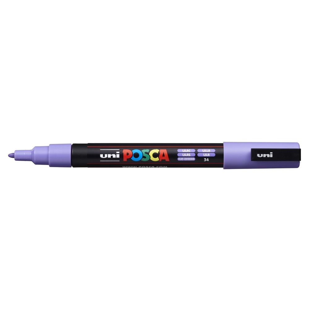 Dekormarker 0,9-1,3mm, Uni Posca PC-3M halványlila