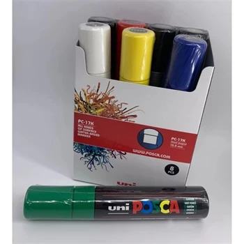 Dekormarker 17mm, Uni-Posca PC-17K, 8db-os készlet