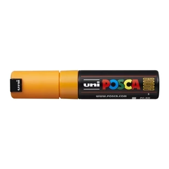 Dekormarker 8mm, Uni Posca PC-8K ragyogó sárga