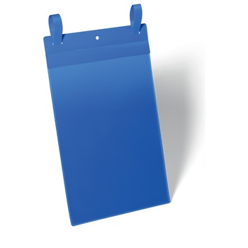 Dokumentum tároló zseb, A4, álló szalaggal, 50 db/csomag, Durable kék
