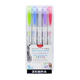 Ecsettoll készlet kétvégű  Zebra Mildliner Cool & Refined 5 különböző szín