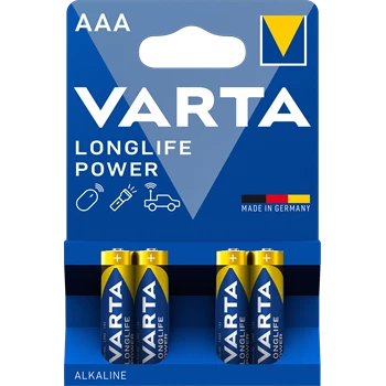 Elem AAA mikro LR03 Longlife Power 4 db/csomag, Varta 