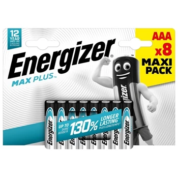 Elem AAA mikro LR03 Max Plus 8 db/csomag, Energizer