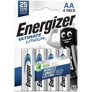 Elem AA ceruza LR06 Ultimate Lítium 4 db/csomag, Energizer