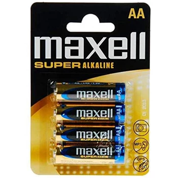 Elem AA ceruza LR6 1,5V super tartós alkaline 4 db/csomag, Maxell 