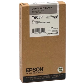 Epson T6039 tintapatron light black ORIGINAL