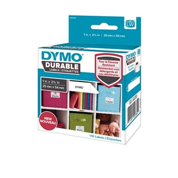 Etikett Dymo LW nyomtatóhoz 25x54mm, 160 db etikett/doboz, Original, fehér