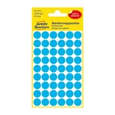Etikett címke, o12mm, jelölésre, 54 címke/ív, 5 ív/doboz, Avery kék