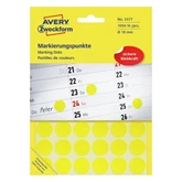 Etikett címke, o18mm, jelölésre, 24 címke/ív, 44 ív/doboz, Avery sárga