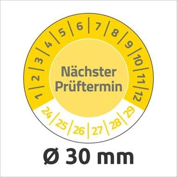 Etikett címke, o30mm, eltávolíthatatlan 8 címke/ív, 10 ív/doboz, Avery sárga