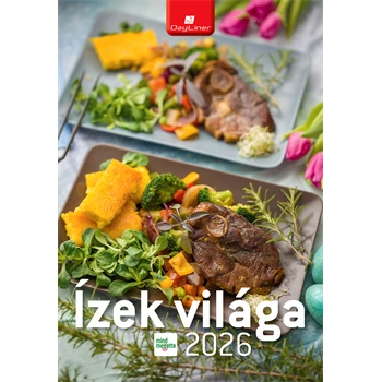 Falinaptár képes 230 x 330 mm, fehér lapokkal Ízek világa Dayliner 2026.