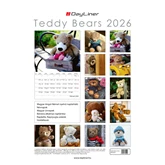 Falinaptár képes 230 x 330 mm, fehér lapokkal Teddy Dayliner 2026.