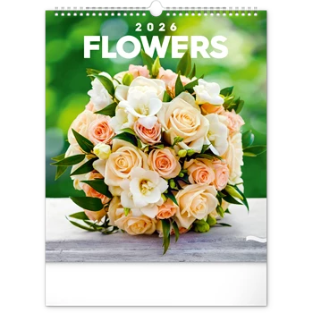 Falinaptár képes  300x340mm Flowers Realsystem 2026.