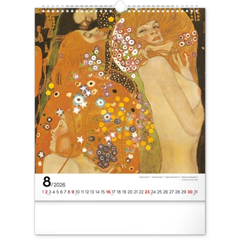 Falinaptár képes  300x340mm Gustav Klimt Realsystem 2026.