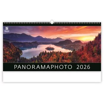 Falinaptár képes 315 × 630 mm, fehér lapokkal Panoramaphoto Dayliner 2026.