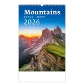 Falinaptár képes 315 x 450 mm, fehér lapokkal Mountains Dayliner 2026.