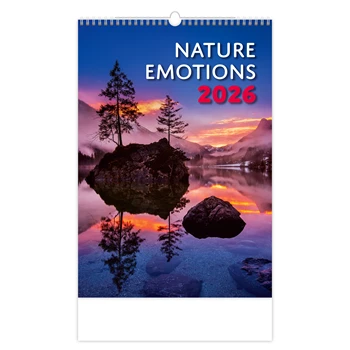 Falinaptár képes 315 x 450 mm, fehér lapokkal Nature Emotions Dayliner 2026.