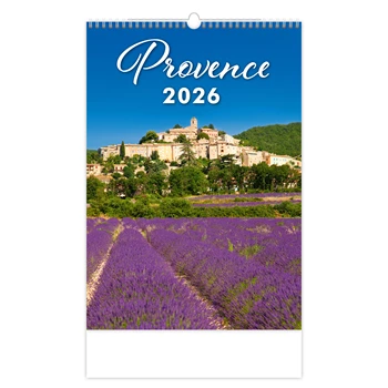 Falinaptár képes 315 x 450 mm, fehér lapokkal Provence Dayliner 2026.