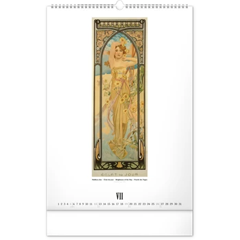 Falinaptár képes  330×460mm Alphonse Mucha  Realsystem 2026.
